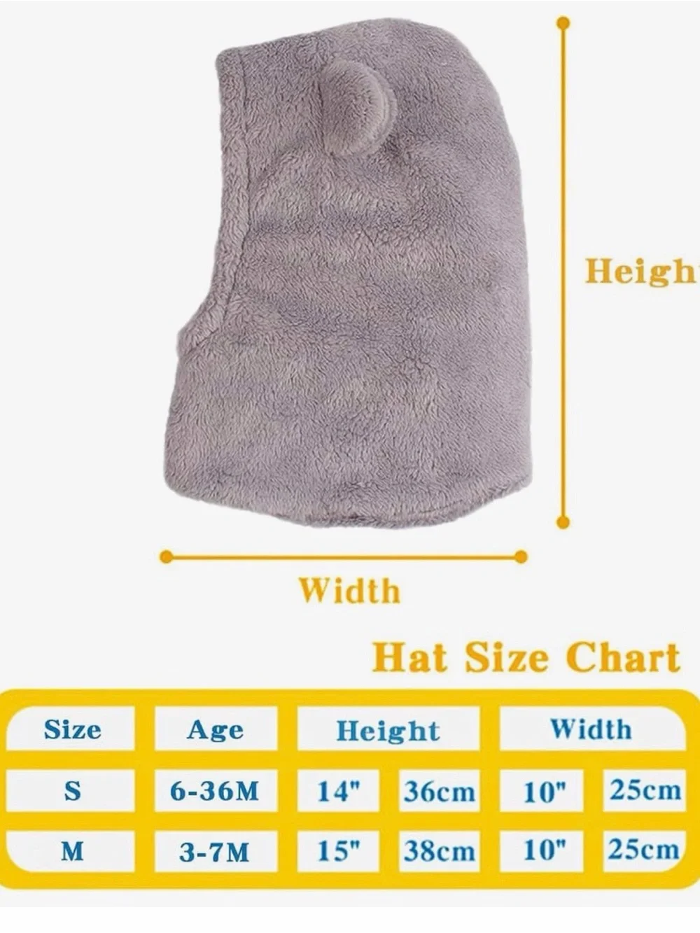 Plush Bear Hooded Winter Hat - Gray